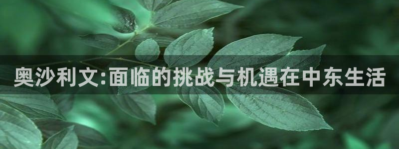 伟德国际1946体育免费注册入口：奥沙利文:面临的挑战与机遇在中东生活